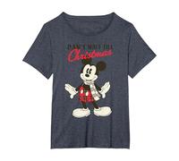 Disney - Maglietta natalizia vintage con Topolino Maglietta, Donna plus-size, Pervinca, 4X