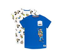 Disney Maglietta per Ragazzi Confezione da 2 Mickey Mouse Multicolore 5-6 Anni
