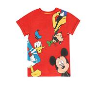 Disney Maglietta per Ragazzi Mickey Mouse Goofy Donald Duck Rosso 18-24 Mesi