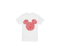 Disney Maglietta San Valentino Topolino Sagoma di Orecchie a Cuore Uomo (TV3485)