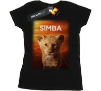 Disney - Maglietta "The Lion King Movie Baby Simba Poster" da donna BI25187 (M) (Nero)