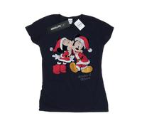 Disney Maglietta Topolino e Minnie Mouse Bacio di Natale Donna (BI31621)
