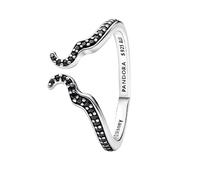 Disney Maleficent sterling silver ring with black crystal