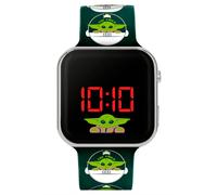 Disney Mandalorian Black LED Watch with Printed Character Strap MNL4084