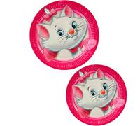 Disney Marie Aristogatti 8 Piatti Carta 23 cm + 8 Piatti 20 cm per Festa Compleanno Party