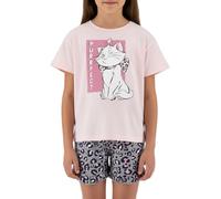 Disney Marie Maglietta e Pantaloncini per Bambina, Set Pigiama 2 Pezzi per Bambina Design Aristogatti, Taglia 8 Anni | Grigio
