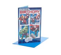 Disney Marvel Avengers Assemble Biglietto di auguri di compleanno Disney Carte con personaggi Disney