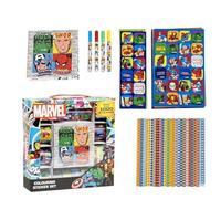 Disney Marvel Avengers - Set di 1000 adesivi, 4 pastelli, libro da colorare, regalo ottimale, Spider-Man (multicolore)