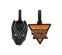 Disney Marvel Black Panther - Set di 2 etichette per bagagli, colore: nero e giallo