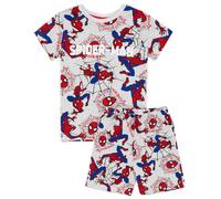 Disney Marvel Grigio Scattered Spidey Character Print Pigiama a maniche corte a