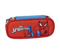 Disney Marvel Spider-Man - Astuccio portapenne, in silicone e tessuto, per scuola e casa, Colore: rosso, moderno