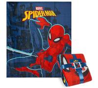 Disney Marvel Spiderman Coperta Pile Simpatica, Plaid Divano Peloso Coperte Calde e Morbide per Divano Letto e Viaggi 150 x 130 cm Idea Regalo (Blu Spiderman)