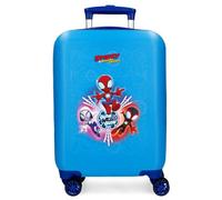 Disney Marvel Spidey Power of 3, valigia per bambini, valigia da cabina, in ABS, Pratico interno con due scomparti, Quattro doppie ruote girevoli multidirezionali, di Joumma Bags.