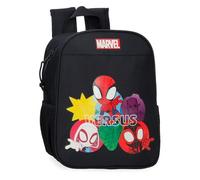 Joumma Marvel Versus Spidey Zaino prescolare adattabile a carrello nero 21 x 25 x 10 cm Poliestere 5,25 L, Nero, Taglia unica, Zaino prescolare adattabile a carrello