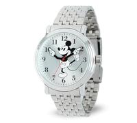 Disney Men's W001851 Mickey Mouse Analog Display Analog Quartz Silver Watch
