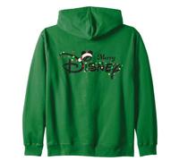 Disney Merry Christmas Lights Script Logo Holiday Trip Felpa con Cappuccio