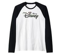 Disney Merry Christmas Lights Script Logo Holiday Trip Maglia con Maniche Raglan