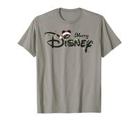 Disney Merry Christmas Lights Script Logo Holiday Trip Maglietta