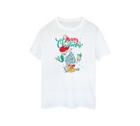 Disney Merry Christmas Maglietta Ampia Ariel Natale Donna (BI51890)