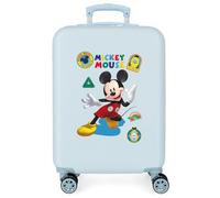 Disney Mickey All Smile Valigia da cabina Multicolor 38x55x20 cm ABS rigido Lucchetto a combinazione laterale 35L 2 kg 4 ruote doppie Bagaglio a mano