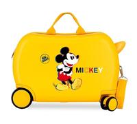 Disney Mickey All Smile Valise Cabine Multicolore 38x55x20 cm Rigide ABS Fermeture à Combinaison Latérale 35L 2 kg 4 Doubles Roues Bagage à Main, giallo, Taglia unica, Valigia per bambini