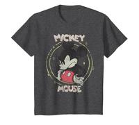 Disney Mickey And Friends Mickey Mouse Angry Ritratto Maglietta, Bambini, Grigio Scuro, 4 anni