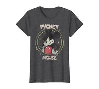 Disney Mickey And Friends Mickey Mouse Angry Ritratto Maglietta, Donna, Grigio Scuro, M