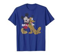 Disney Mickey And Friends Mickey & Pluto Distressed Portrait Maglietta