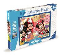 Ravensburger 12004136 - Puzzle in viaggio con Topolino e Minnie, per bambini a partire dagli 8 anni, con 200 pezzi in formato XXL