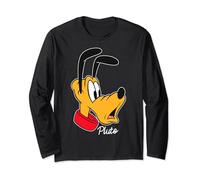 Disney Mickey And Friends Pluto Big Face Signature Maglia a Manica