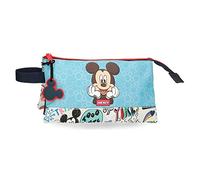 Disney Mickey Be Cool Astuccio tre scomparti Blu 22x12x5 cm Poliestere