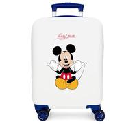 Disney Mickey Cheerful Luggage - Bagaglio per bambini, ragazzi, Cheerful Side Combination Lock 4 ruote bagaglio a mano è realizzato in ABS, un materiale rigido e leggero.