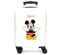 Disney Mickey Cheerful Luggage - Bagaglio per bambini, ragazzi, Cheerful Side Combination Lock 4 ruote bagaglio a mano è realizzato in ABS, un materiale rigido e leggero.