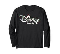 Disney Mickey Christmas Lights Family Trip Script Logo Maglia a Manica