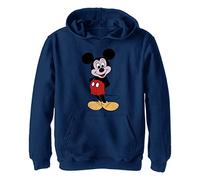 Disney Mickey Classic 80s Mickey Yth Felpa con Cappuccio Blu Navy 5/6, Blu Navy, S