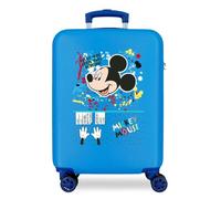 Disney Mickey Colour Mayhem Valigia da cabina Blu 38 x 55 x 20 cm Rigida ABS Chiusura a combinazione laterale 34 L 2 kg 4 ruote doppie bagaglio a mano, blu, Talla Unica, Valigia cabina