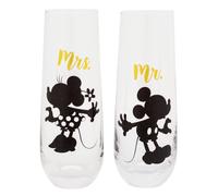Disney Mickey E Minnie 9-Ounce senza Stelo Scanalato Vetreria Set Di 2