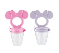 Disney Mickey e Minnie - Massaggiagengive con mangiatoia per frutta, design sicuro e durevole per calmare il mal di denti del tuo bambino