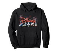 Disney Mickey & Friends Fireworks 4th of July Script Logo Felpa con Cappuccio