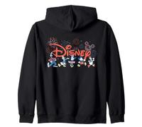 Disney Mickey & Friends Fireworks 4th of July Script Logo Felpa con Cappuccio