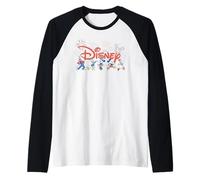 Disney Mickey & Friends Fireworks 4th of July Script Logo Maglia con Maniche Raglan