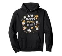 Disney Mickey & Friends Happy New Year 2026 Retro Party Felpa con Cappuccio