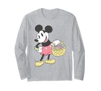 Disney Mickey & Friends Mickey Easter Eggs Basket Retro Logo Maglia a Manica