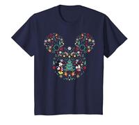 Disney Mickey & Friends - Orecchie con simboli di Natale Maglietta, Bambini, Navy, 4 anni