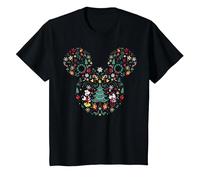 Disney Mickey & Friends - Orecchie con simboli di Natale Maglietta, Bambini, Nero, 2 anni