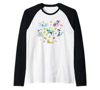 Disney Mickey & Friends Summer Beach Vacation Fun Coquette Maglia con Maniche Raglan