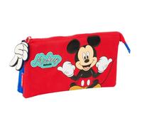 Disney Mickey Good Day triple pencil case Safta