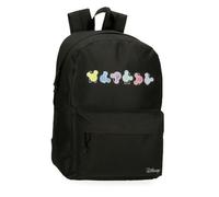 Disney Mickey Heads Zaino scuola 15,6" Nero 31,5 x 45 x 15 cm Poliestere 21,26 L, Nero, Taglia unica, Zaino scuola adattabile a carrello