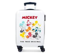 Disney Mickey Magic Trolley cabina Bianco 37x55x20 cms Rigida ABS Chiusura a combinazione numerica 33L 2,8Kgs 4 doppie ruote Bagaglio a mano