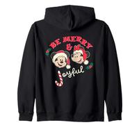 Disney Mickey & Minnie Christmas Be Merry & Joyful Holiday Felpa con Cappuccio